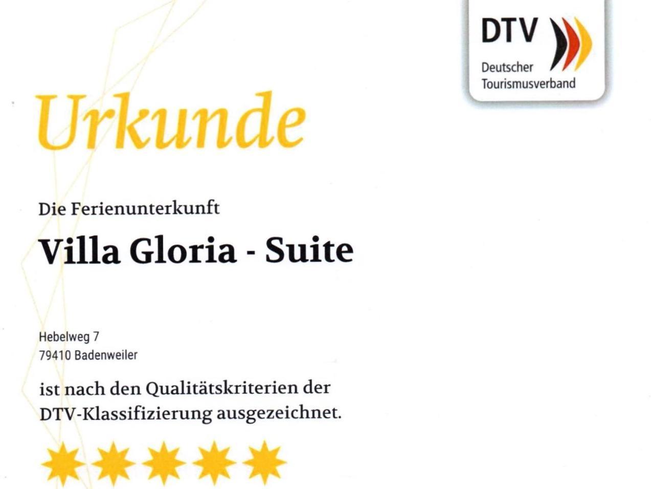 Villa Gloria - Fewo Suite Badenweiler Exteriér fotografie